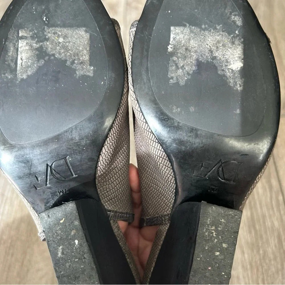 Diane Von Furstenberg Metallic Snakeskin Leather Upper Zipper Sandal Boots - Picture 11 of 16